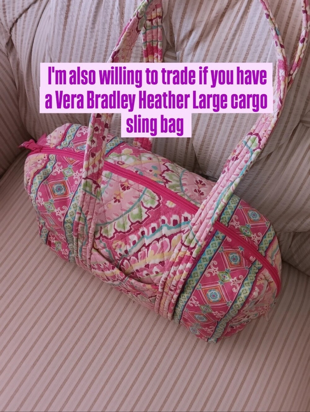 Quilted Floral Pink Capri Melon Shoulder Bag - Picture 10 of 10